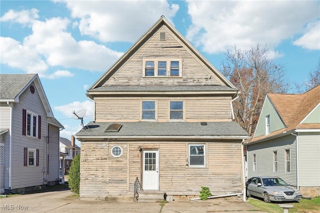 604 E Lincoln Way, Lisbon, OH 44432 - rear view of house with entry steps and roof with shingles