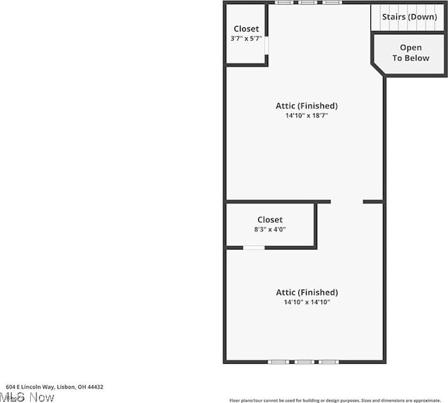 604 E Lincoln Way, Lisbon, OH 44432 - floor plan / room layout