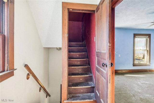 604 E Lincoln Way, Lisbon, OH 44432 - stairs featuring baseboards
