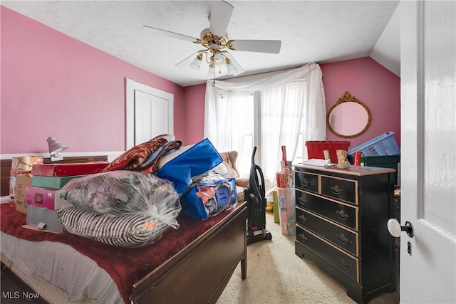 28900 Euclid Ave, Wickliffe, OH 44092 - bedroom featuring carpet floors, a ceiling fan, and vaulted ceiling