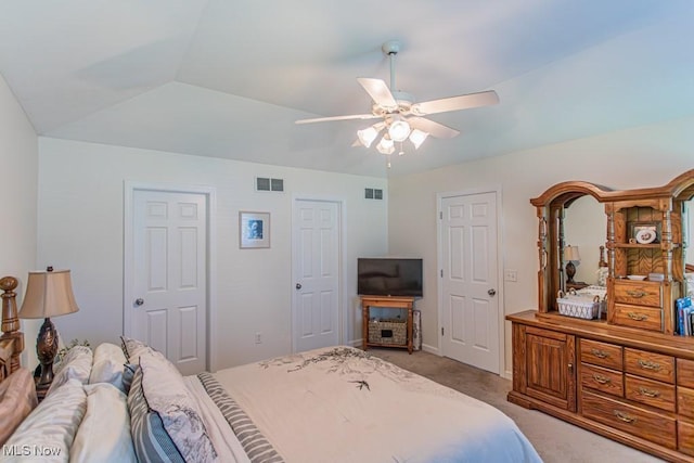 8121 Hitchcock Rd Unit 1, Youngstown, OH 44512 - bedroom with light colored carpet, ceiling fan, and baseboards