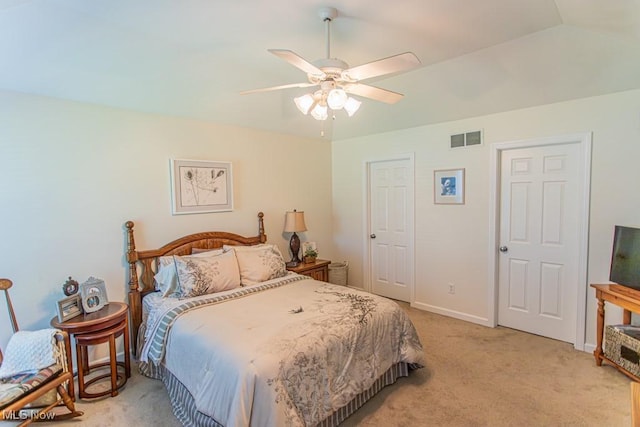 8121 Hitchcock Rd Unit 1, Youngstown, OH 44512 - bedroom with light carpet, baseboards, and ceiling fan