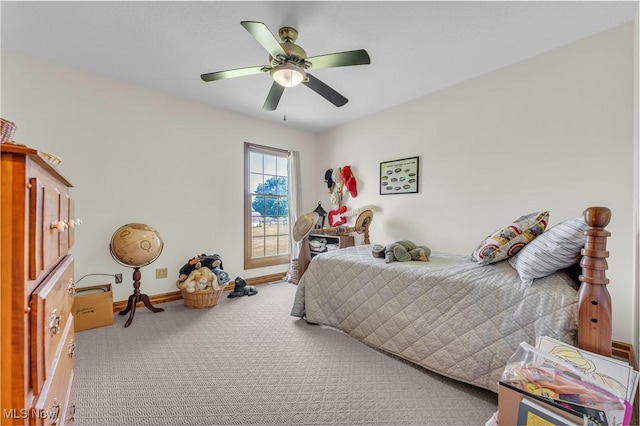 9903 Vermilion Rd, Amherst, OH 44001 - bedroom featuring carpet, baseboards, and ceiling fan