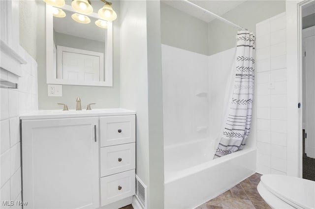 1608 Pilgrim St, Akron, OH 44305 - bathroom with vanity, toilet, and shower / tub combo