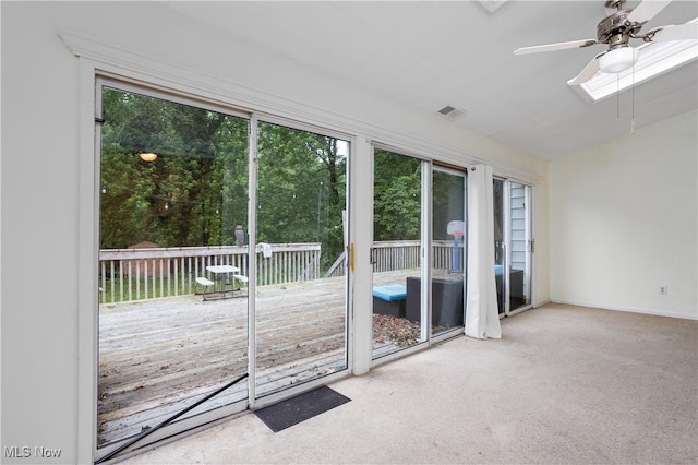 2966 Bancroft Rd, Fairlawn, OH 44333 - unfurnished sunroom featuring ceiling fan and healthy amount of natural light
