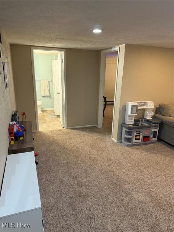 645 Arends Ridge Rd, Marietta, OH 45750 - below grade area featuring carpet flooring and recessed lighting