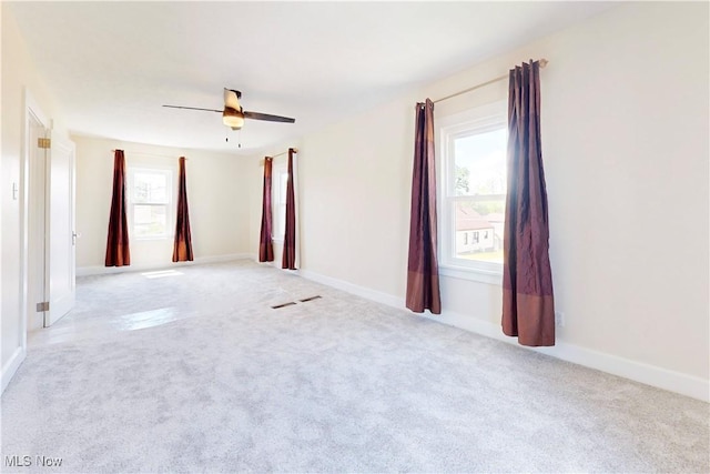 226 Cunningham Ln, Steubenville, OH 43952 - carpeted spare room featuring a ceiling fan and baseboards