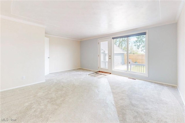 226 Cunningham Ln, Steubenville, OH 43952 - carpeted spare room with crown molding and baseboards