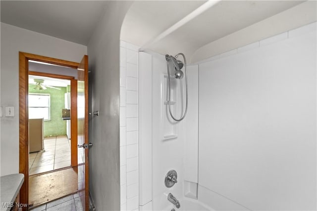 1613 Wexford Ave, Parma, OH 44134 - bathroom featuring bathtub / shower combination and a ceiling fan
