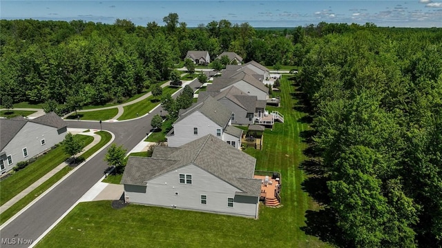 9339 Sasha Ct, Twinsburg, OH 44087 - aerial view of residential area featuring a forest