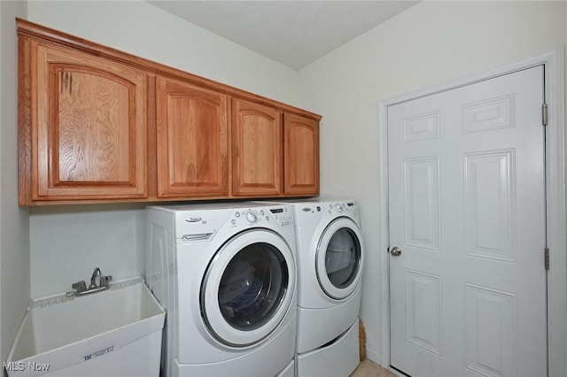 9339 Sasha Ct, Twinsburg, OH 44087 - laundry area featuring independent washer and dryer and cabinet space