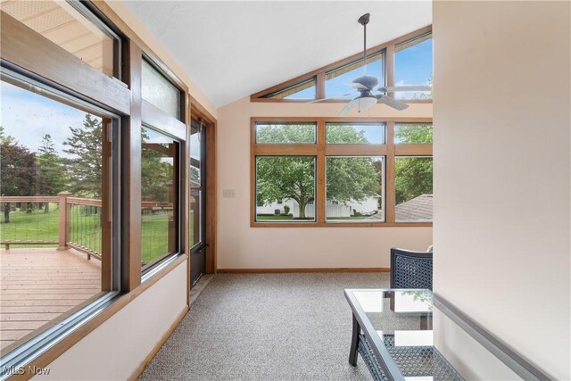 3751 Muirfield Dr, Uniontown, OH 44685 - unfurnished sunroom with vaulted ceiling