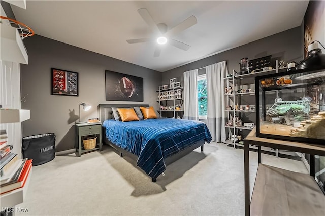 8698 Chase Dr, Chagrin Falls, OH 44023 - bedroom with carpet flooring and ceiling fan