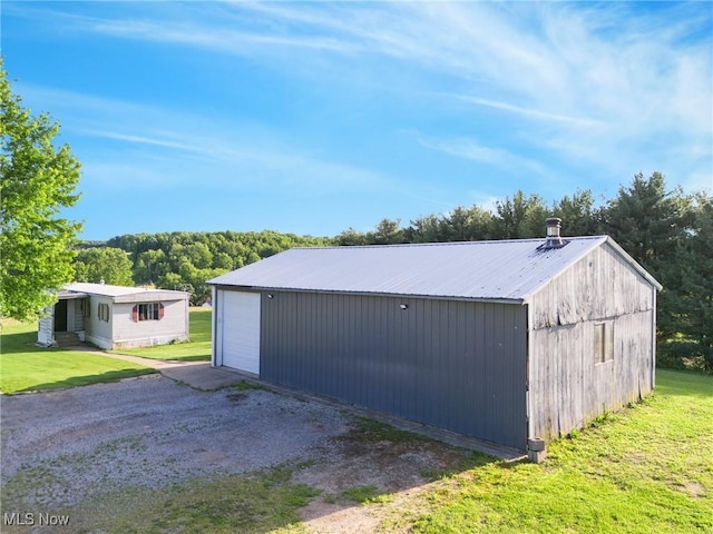 9135 Richey School Rd, Hanoverton, OH 44423 - detached garage with dirt driveway