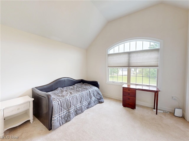 8836 Shetland Ct, Kirtland, OH 44094 - carpeted bedroom with vaulted ceiling and baseboards