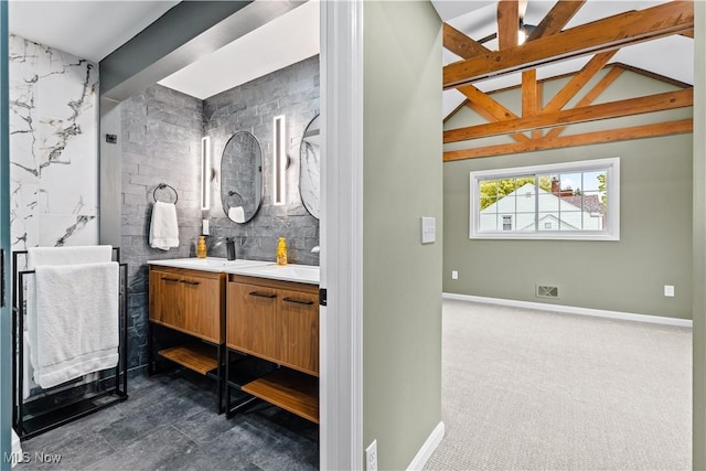 4493 Golfway Rd, South Euclid, OH 44121 - bar with baseboards, a sink, and backsplash
