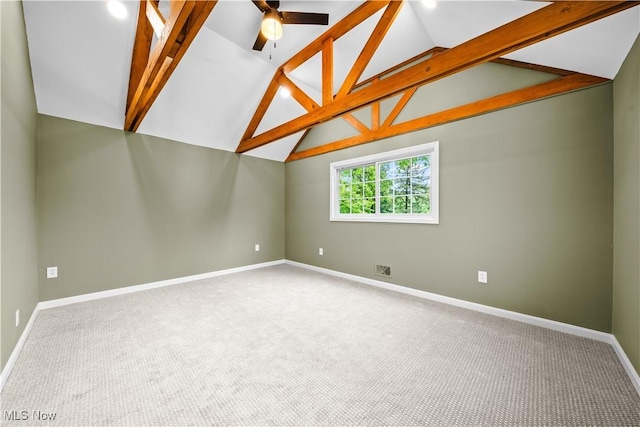 4493 Golfway Rd, South Euclid, OH 44121 - carpeted spare room with baseboards and ceiling fan