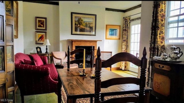 131 N Walnut St, Ravenna, OH 44266 - dining room featuring a fireplace