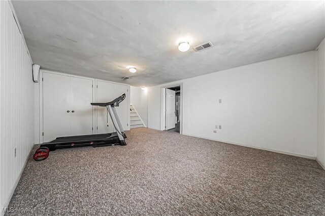 21517 Nottingham Dr, Fairview Park, OH 44126 - workout room with carpet floors and baseboards
