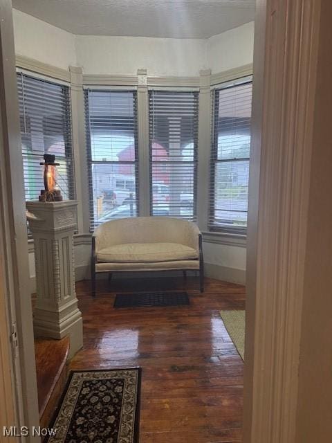 419 Commerce St, Wellsburg, WV 26070 - sitting room featuring wood finished floors and baseboards