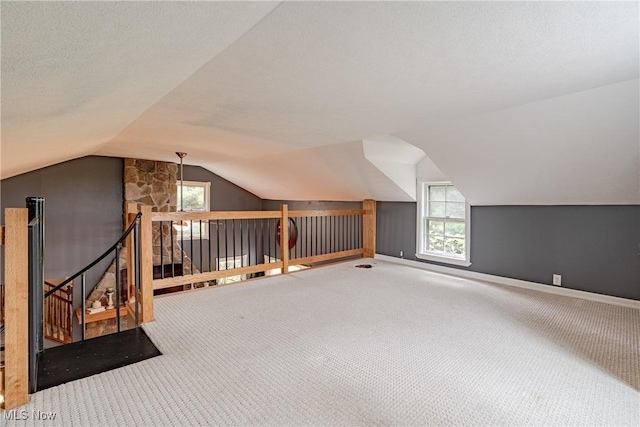 7170 Lafayette Rd, Medina, OH 44256 - bonus room featuring vaulted ceiling, carpet flooring, and baseboards