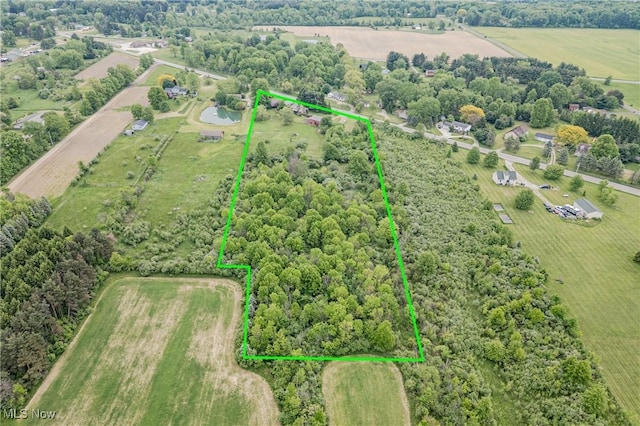 7170 Lafayette Rd, Medina, OH 44256 - aerial view of sparsely populated area featuring property parcel outlined