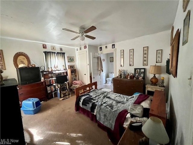 3871 Central Ave, Shadyside, OH 43947 - bedroom featuring carpet floors and ceiling fan