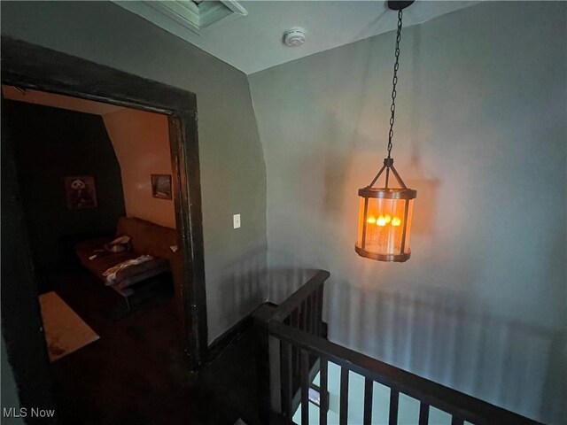 405 Bliss Ave, Conneaut, OH 44030 - hall featuring an upstairs landing