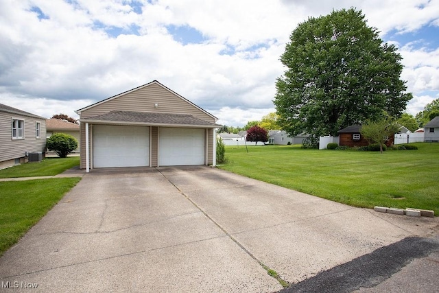 430 W Harvey St, Struthers, OH 44471 - detached garage with central AC unit