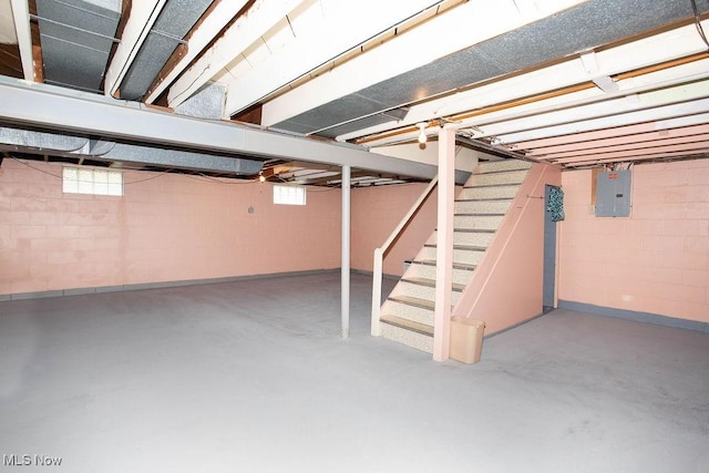 430 W Harvey St, Struthers, OH 44471 - basement featuring electric panel and stairway