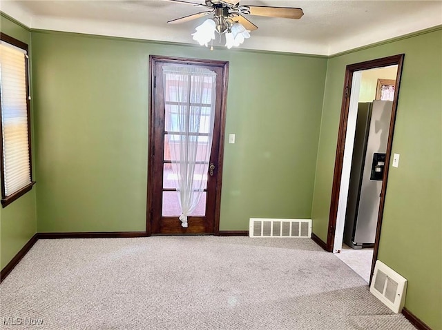 104 Sunnycliff Dr, Euclid, OH 44123 - empty room featuring carpet flooring, baseboards, and a ceiling fan