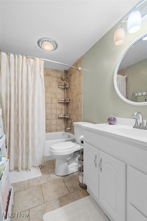 6290 Greenwood Pkwy Unit 402, Northfield, OH 44067 - bathroom with vanity, shower / bath combo with shower curtain, and toilet