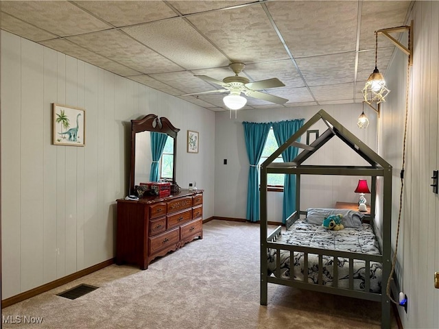 42096 Cadiz Dennison Rd, Cadiz, OH 43907 - carpeted bedroom featuring baseboards and ceiling fan