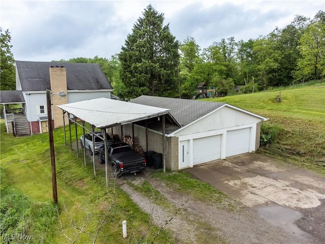 42096 Cadiz Dennison Rd, Cadiz, OH 43907 - garage with a detached garage