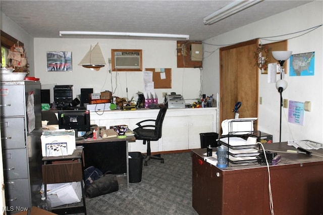 635 N Hametown Rd, Akron, OH 44333 - carpeted home office featuring an AC wall unit