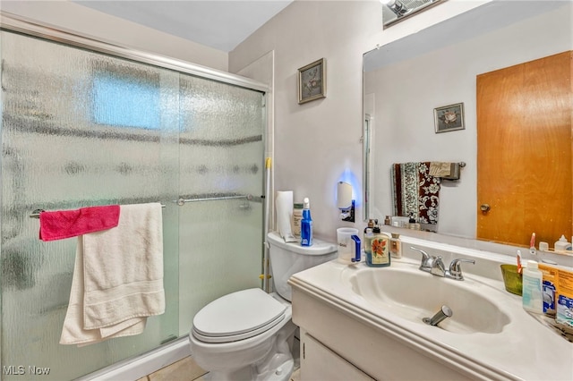 313 E 244th St, Euclid, OH 44123 - full bath featuring vanity, toilet, and a shower stall