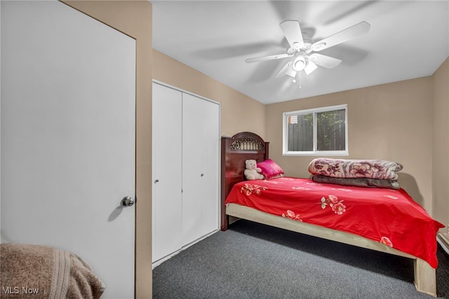 1654 Vicgross Ave, Akron, OH 44310 - carpeted bedroom featuring a closet and ceiling fan