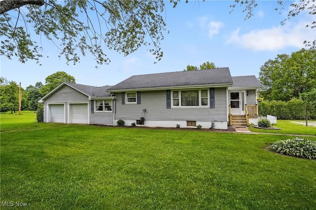 1783 Depot Rd, Salem, OH 44460 - view of front of house with a front lawn and an attached garage