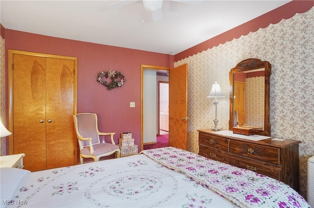 1783 Depot Rd, Salem, OH 44460 - bedroom with ceiling fan
