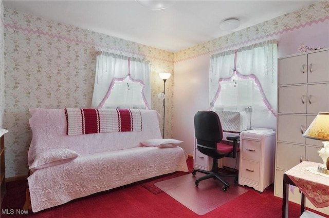 1783 Depot Rd, Salem, OH 44460 - office featuring wallpapered walls and carpet flooring