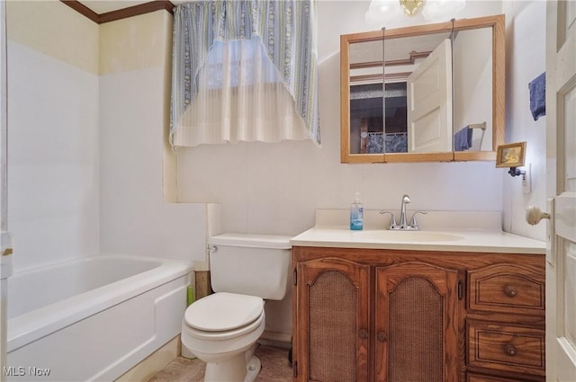 1783 Depot Rd, Salem, OH 44460 - bathroom featuring toilet, vanity, and a tub to relax in