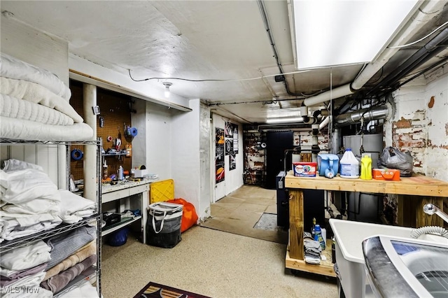 3945 Meadowbrook Blvd, University Heights, OH 44118 - unfinished basement with a workshop area