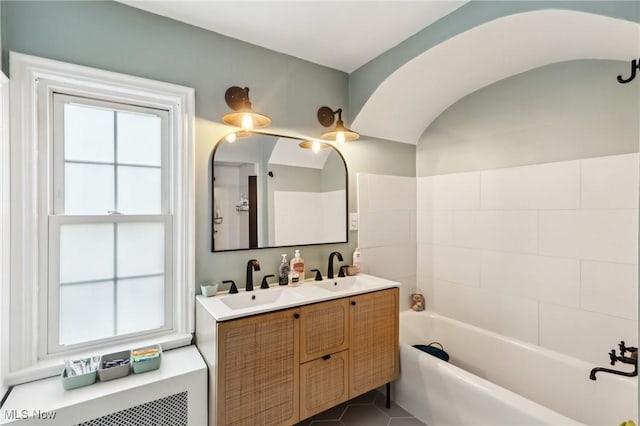 3945 Meadowbrook Blvd, University Heights, OH 44118 - bathroom featuring double vanity and tile patterned floors