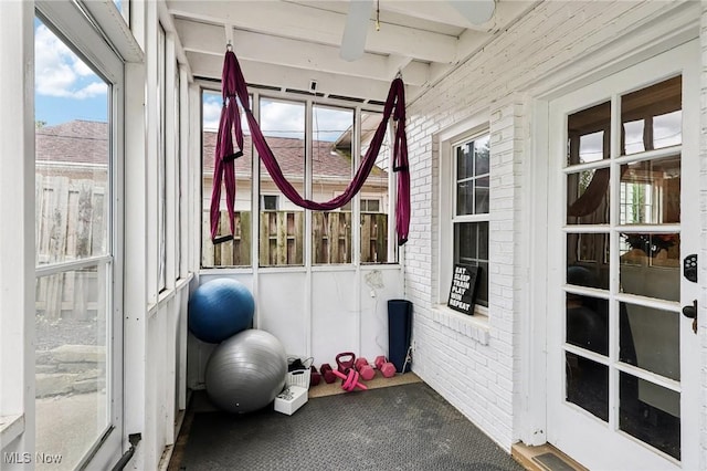 3945 Meadowbrook Blvd, University Heights, OH 44118 - unfurnished sunroom featuring healthy amount of natural light