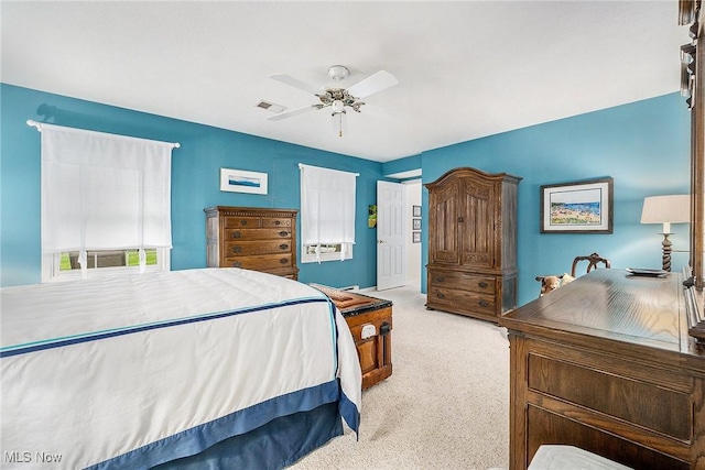 194 Lisa Ann Dr, Huron, OH 44839 - carpeted bedroom with a ceiling fan