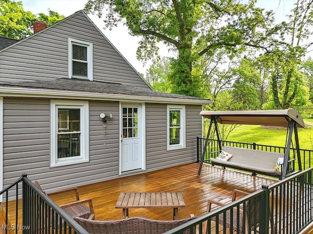 3136 Ellet Ave, Akron, OH 44312 - view of wooden deck