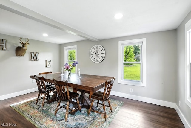 3136 Ellet Ave, Akron, OH 44312 - dining room with wood finished floors, baseboards, and recessed lighting