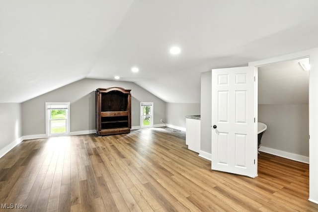 3136 Ellet Ave, Akron, OH 44312 - bonus room with wood finished floors, lofted ceiling, recessed lighting, and baseboards