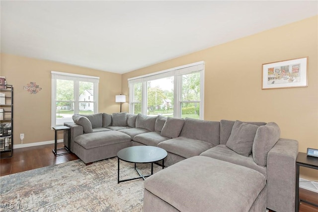 2381 Charney Rd, University Heights, OH 44118 - living area with wood finished floors and baseboards
