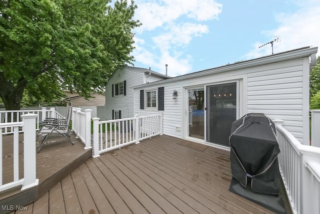 726 N Fork Way, Brunswick Hills, OH 44212 - wooden deck featuring a grill